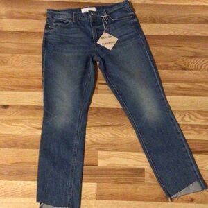 MOTHER Straight Leg Jeans in Denim Blue
